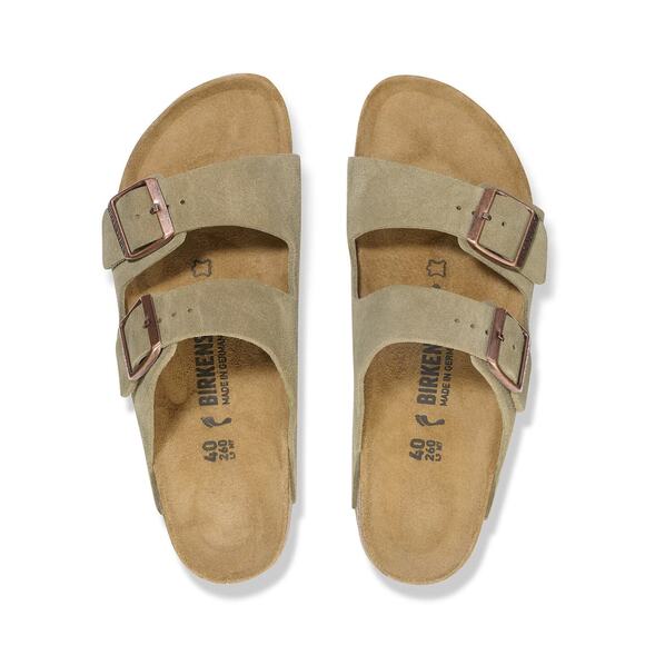 Birkenstock Arizona Suede Leather Sandals Tan Size 35 US (L6) New Without Box - Picture 7 of 7